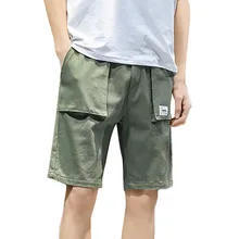 Плюс Размер Летняя хлопковая смесь мужские шорты Карго повседневные мужские свободные рабочие пляжные спортивные Карманы Шорты мужские комбинезоны Азиатский Размер 5XL 3