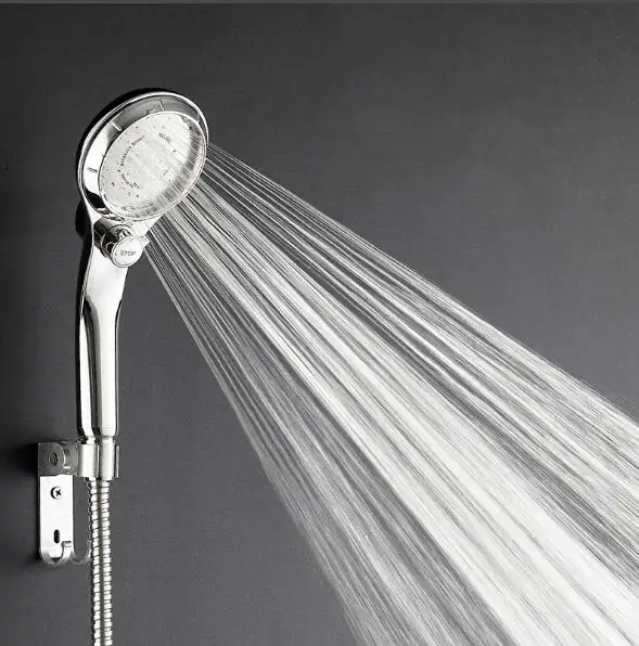 

Infinite Pressure Regulating Water Stopper Sprinkler Pressurized Sprinkler Hand-held Bathroom Shower Nozzle with Switch