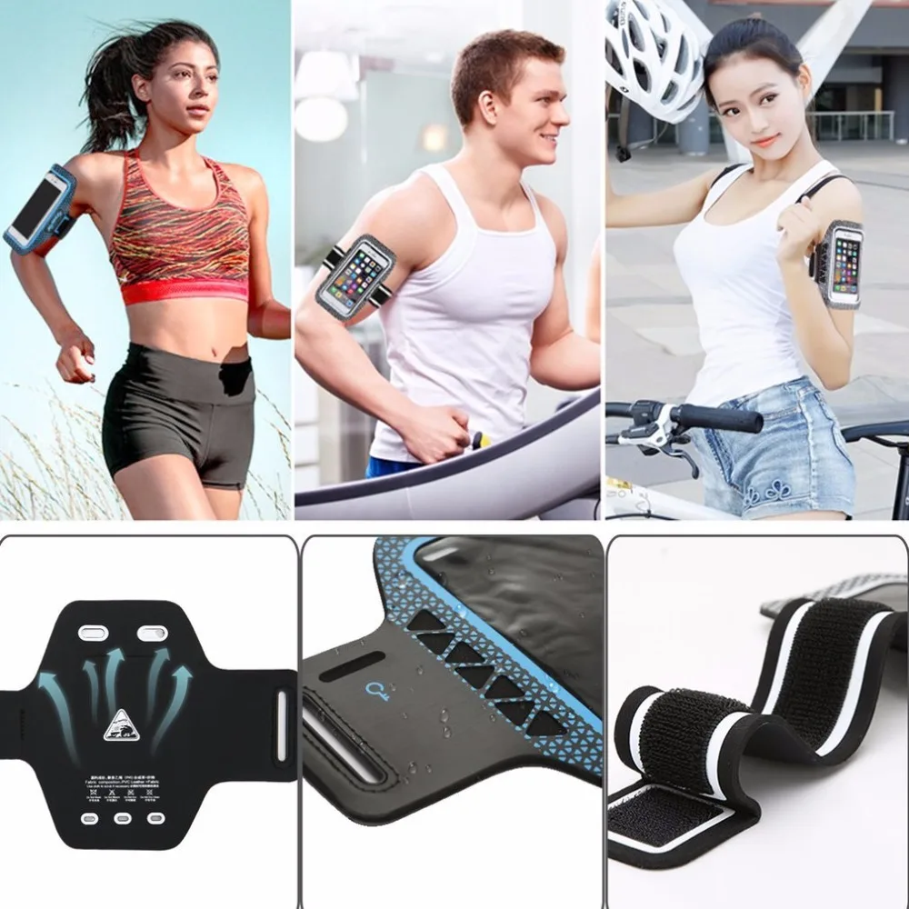 KIMLEE TOP Brand Sports Running Jog Arm Bag Universal Arm Band Pouch