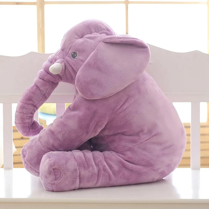 1 шт. 40/60 см мультфильм большой плюшевый слон супер мягкая подушка для спины, мягкая подушка, слон, Кукла Детская подарок на день рождения