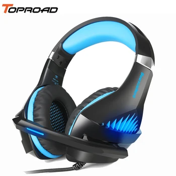 

TOPROAD Stereo Gaming Headset Noise Cancelling Over Ear Headphones with Mic LED Light Bass Surround for PS4 PC Xbox One Laptop