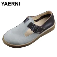 YAERNI/Обувь для школьниц; брендовая Дизайнерская обувь на плоской подошве; Mori Girl; Лоферы без застежки; обувь из натуральной кожи; свободный стиль