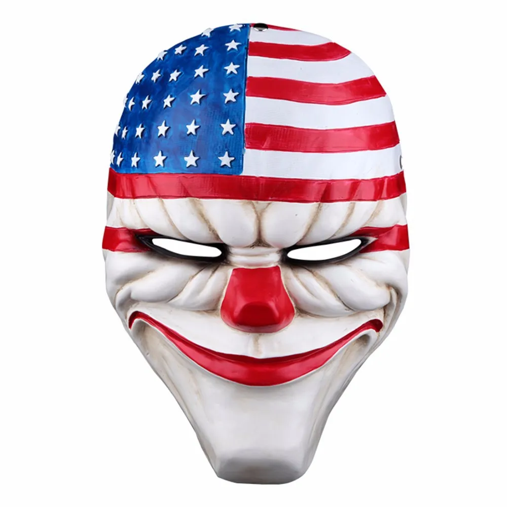 Mascaras Cosplay Payday 2  Dallas Chains Wolf Hoxton Heist Joker Costume Props Halloween Movie Mask Party Masquerade Prop Gift (5)
