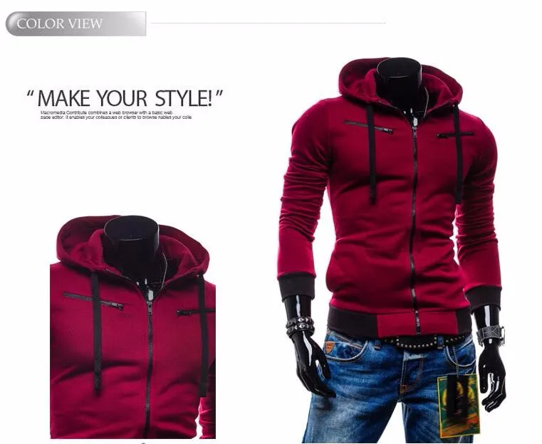 New 2016 Men'S Fashion Fleece Mens Sport Suit Hooded Warm Hoodies Sweatshirts Men Sudaderas Hombre Pullover Hoody Jackets6
