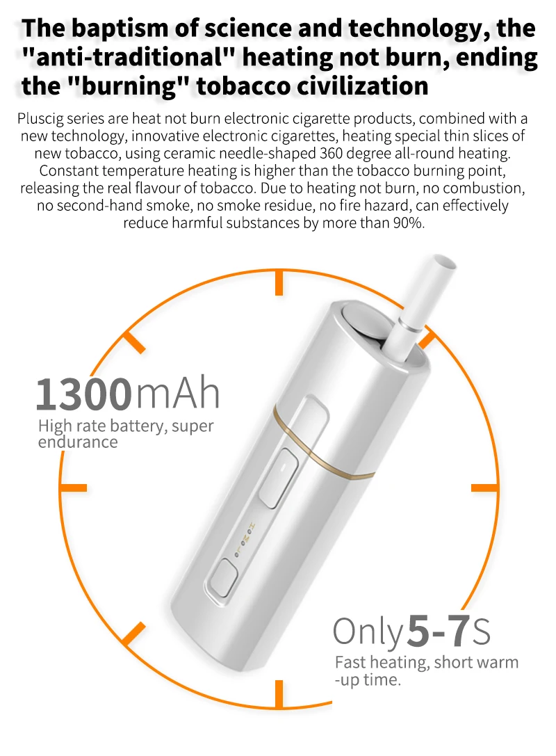 SMY Pluscig B3 Box Shape cigarette 1300mah Battery Electronic Cigarette Vape heating Tobacco compatibility with iQOS stick 2pcs SMY Pluscig B3 Box Shape cigarette 1300mah Battery Electronic Cigarette Vape heating Tobacco compatibility with iQOS stick 2pcs