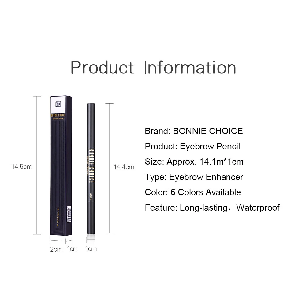 Bonnie Choice, набор для макияжа, 6 цветов, палитра теней для век, карандаш для бровей, карандаш для глаз и помада, 4 шт., набор косметики