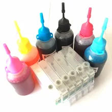 82N пополнения чернил комплект для Epson Stylus R270 R290 R295 R390 R615 RX590 RX610 RX690 TX650 TX659 принтеры T0821N-T0826N чернил наборы