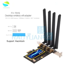 FV-T919 Dual band 802.11AC Desktop Wifi Card 802.11 A/B/G/N/AC Broadcom BCM94360 Wireless Bluetooth 4.0 Mac OSX+ PC/Hackintosh