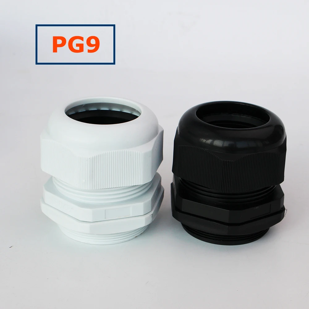 1 шт. PG9 Пластик Водонепроницаемый кабельный ввод для 4-8 мм IP68 нейлон кабельный ввод
