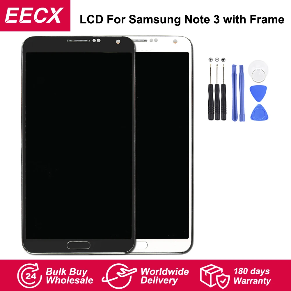 

N9005 Display For SAMSUNG Galaxy Note 3 LCD N9005 Screen Touch Screen Digitizer with Frame Home Button Flex Cable Free Tools