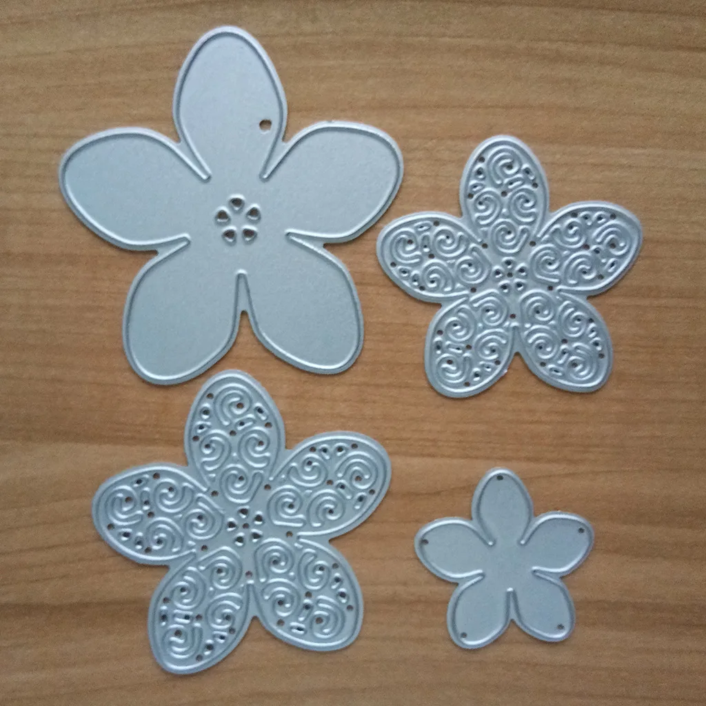 scrapbooking DIY Embossed carbon steel knife die 4 flower cut cutting