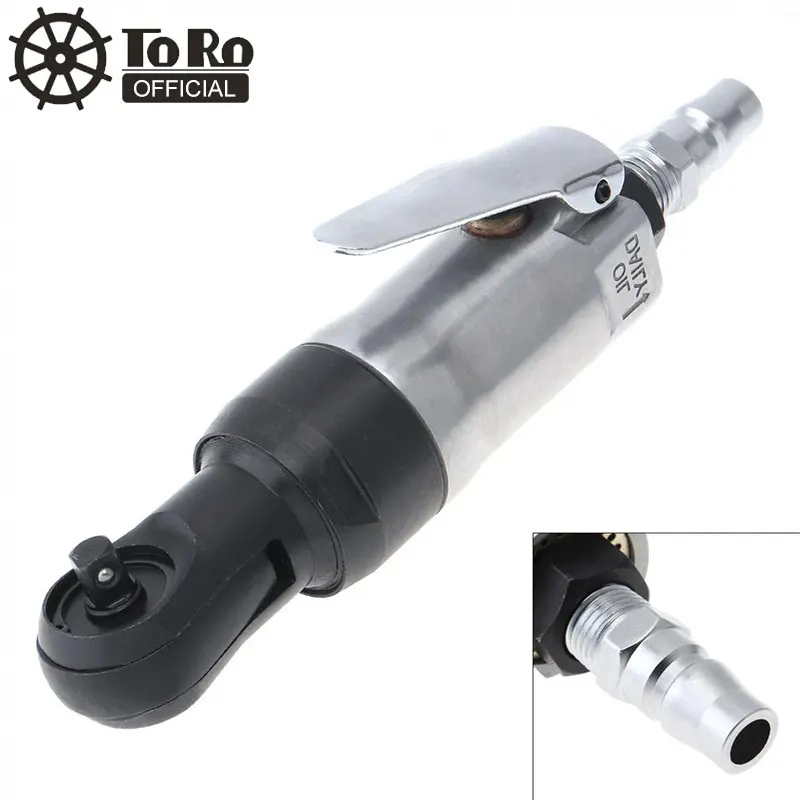 TORO 1 / 4'' Mini Straight Shank Pneumatic Ratchet Wrench Polished Tool with Quick Connector for Car Repair Disassemble молоток гвоздодер плотничный pobedit mini polished с магнитом обрезиненная 0 25 кг 2533825