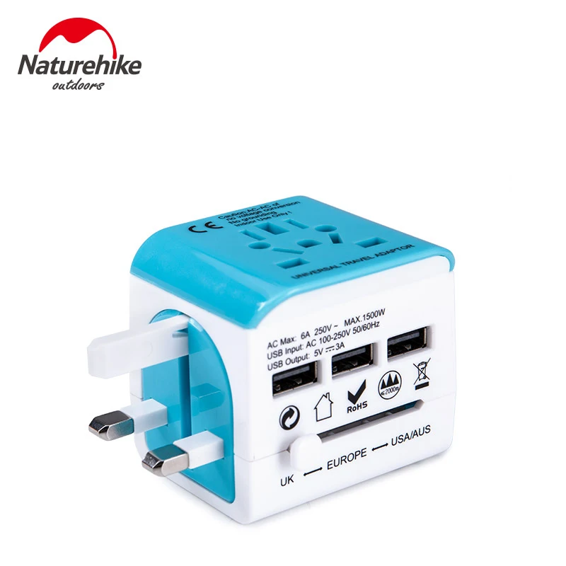 

Naturehike Multifunctional Tool Transverter Socket Head Universal Travel Socket Adapter Plug Adaptor Connector for Phone Laptop