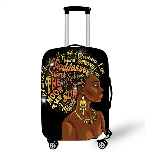 African girl luggage cover women Travel Accessories elastic trolley