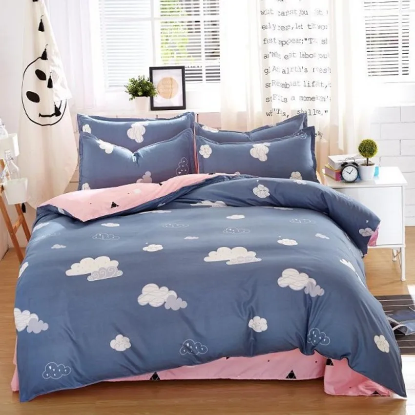 Home Textile Clouds Printed Bedding Sets Leopard Duvet Cover Sets Pillowcases Bed Linen Bed Clothes 3/4Pcs Twin Full Queen Size