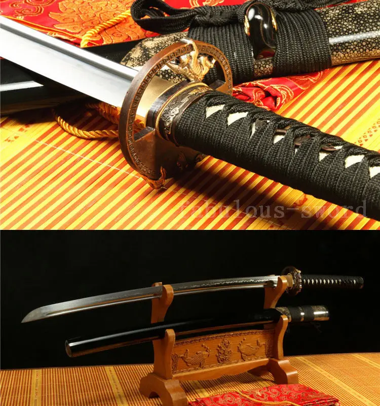 

41"1095 CARBON STEEL CLAY TEMPERED COPPER TSUBA JAPANESE SAMURAI SWORD KATANA