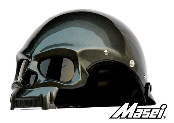 Masei cráneo gris 419 motocicleta Chopper DOT casco para HARLEY DAVIDSON  BIKER envío gratis envío mundial gratuito tamaño gris|helmet  communication|helmet retrohelmet pilot - AliExpress