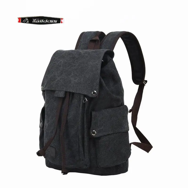 black canvas rucksack