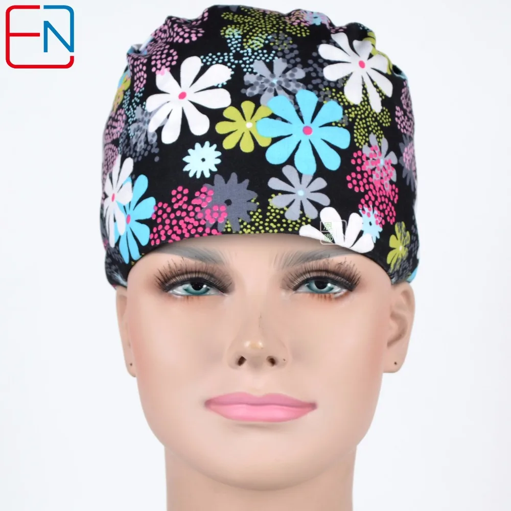 Hennar Womens Scrub Caps 100 Cotton Comfortable Surgical Caps Masks