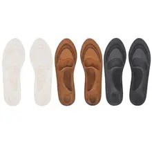 Зимние 4D утолщенные бархатные теплые спортивные губки на высоком каблуке, стельки для обуви, полная длина, ортопедические стельки с амортизацией