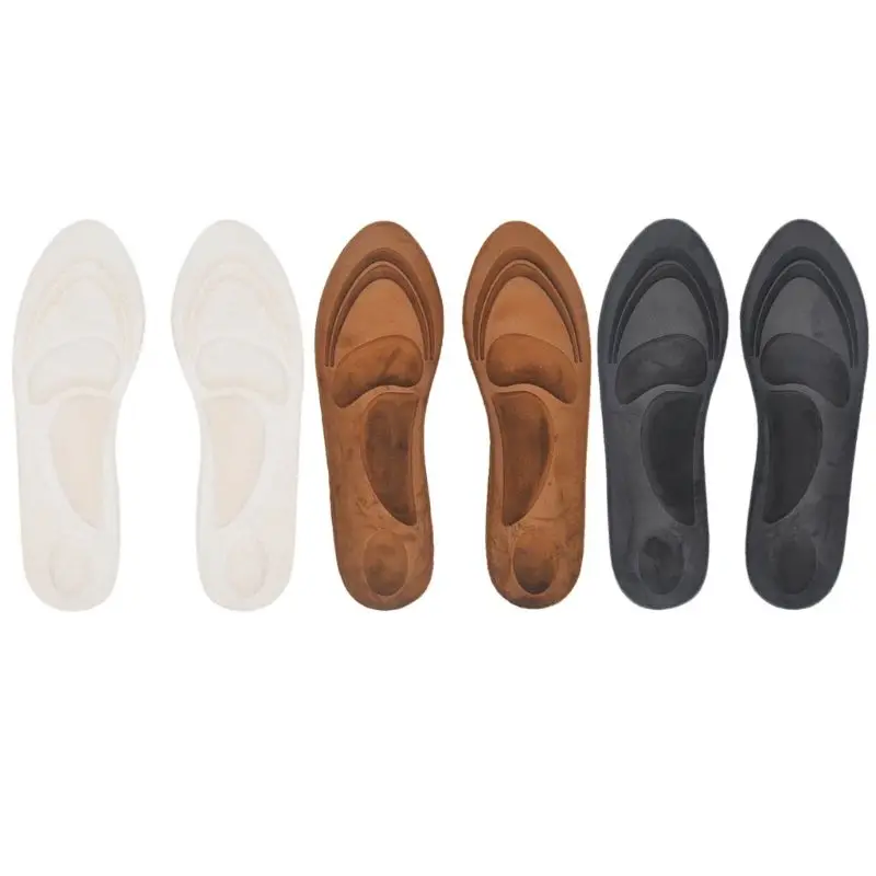 

Winter 4D Thicken Velvet Warm Sport Sponge High Heel Insert Shoes Insoles Full Length Arch Support Orthopedic Cushioned Pads
