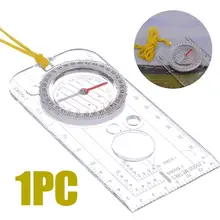 1 шт. увеличительное ориентирование Компас Карта весы линейка навигационная карта скауты армейский Профессиональный Мини Компас Открытый Туризм Кемпинг