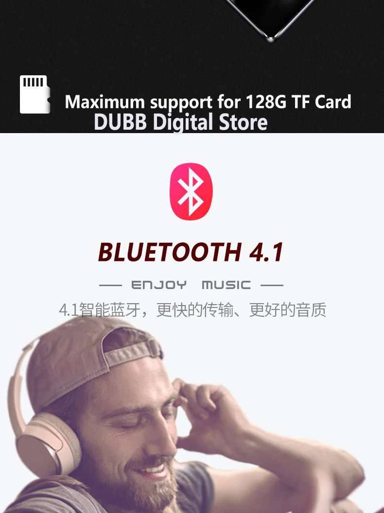 Bluetooth 4,1 mp3-плеер с сенсорной клавишей ультра тонкий 8 ГБ/16 ГБ MP3 музыкальный плеер 2,4 дюймов цветной экран без потерь звук с FM Электронная книга