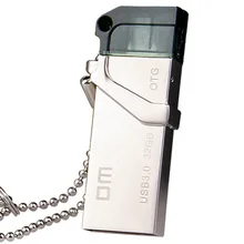 DM envío libre OTG USB USB3.0 PD006 32B con doble conector utilizado para el teléfono inteligente y el ordenador 100% de metal a prueba de material