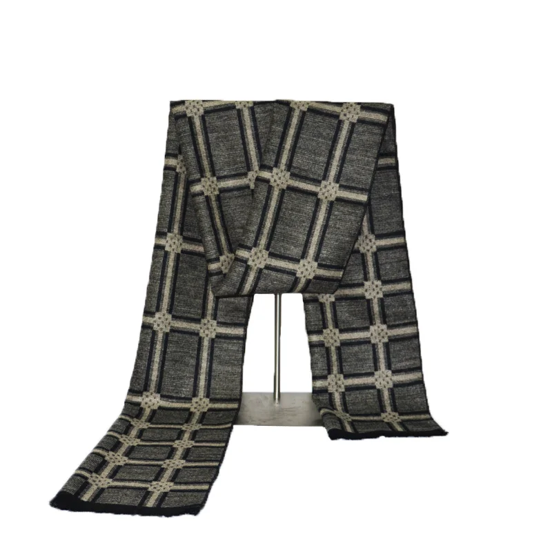123-135khaki Модный дизайн, мужской и женский кашемировый шарф, роскошный бренд, высокое качество, шейный платок, зимние теплые мягкие шали, шарфы унисекс - Цвет: 123-135khaki