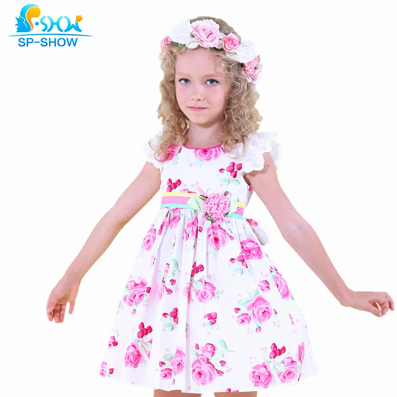 

100% Cotton Girls Summer Dress For 5-13 Age Reine Des Neiges Girls Clothes Children Clothing Robe Fille Enfant 8162