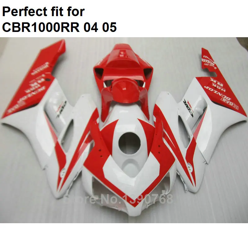 

New motorcycle fairing kit for Honda injection CBR1000RR 2004 2005 red white plastic fairings set CBR 1000RR 04 05 NZ02