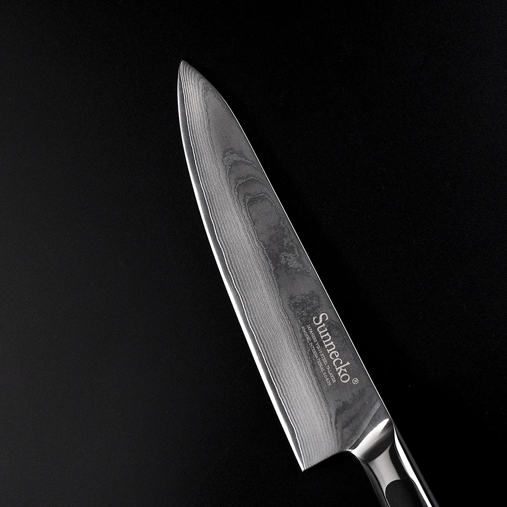 SUNNECKO 3 шт. Кухня Набор ножей японский Дамаск Сталь шеф повара хлеб Ножи G10 ручка Высокое качество упаковка подарочная коробка