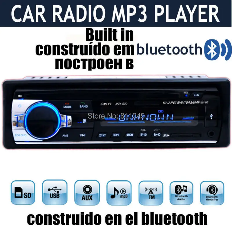 new 12V font b Car b font Stereo FM font b car b font Radio bluetooth