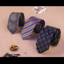 Мужские полосатые галстуки Hombre 6 см мода Пейсли мужские галстуки на заказ бренд гравата, тонкий галстук классический деловой Повседневный галстук для мужчин