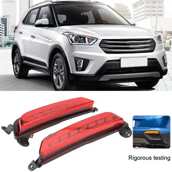 

tuning cars 1 Pair Car Rear Bumper Tail Light DRL LED Brake Reflector Fog Lamp Fit for Hyundai IX25 15-16 Car Styling