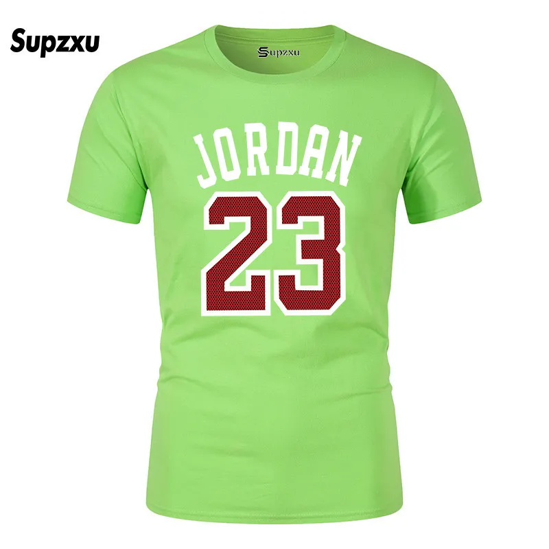 Новая брендовая одежда Jordan 23 Мужская футболка Swag футболка Хлопковая мужская футболка с принтом Homme Фитнес Camisetas хип-хоп Футболка - Цвет: green