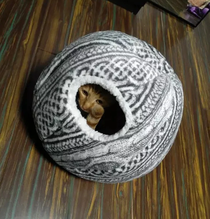 [MPK Cat Beds] Сферический домик для кошек с круглым отверстием, вашему коту понравится! Кошачий домик