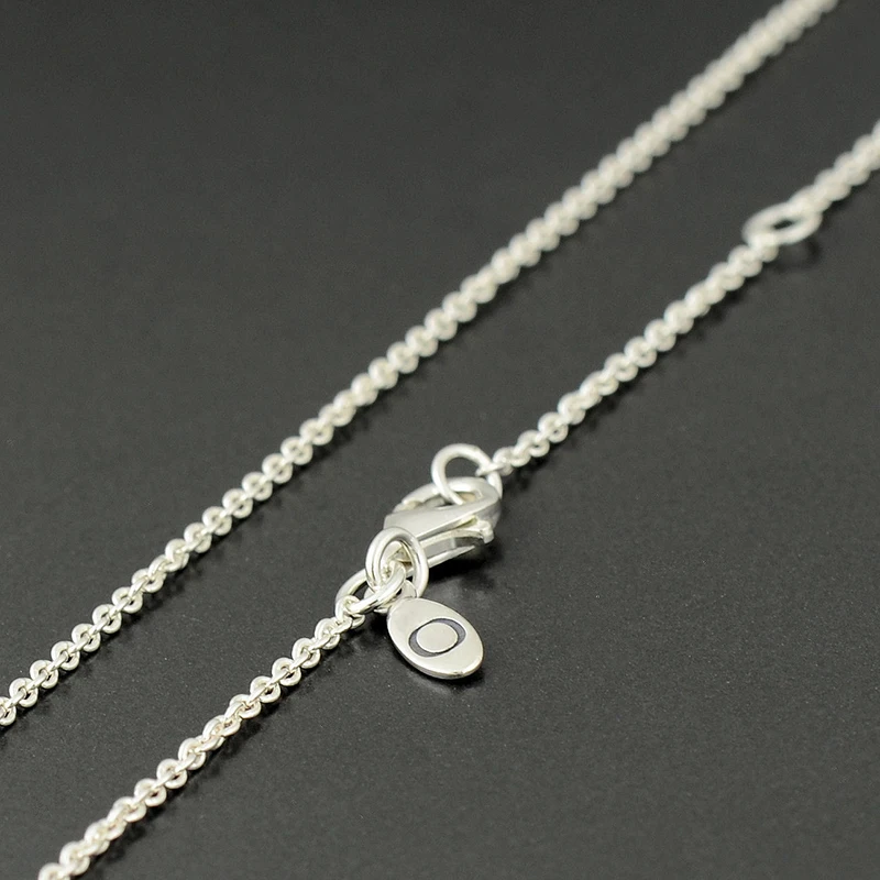 silver anchor chain necklace