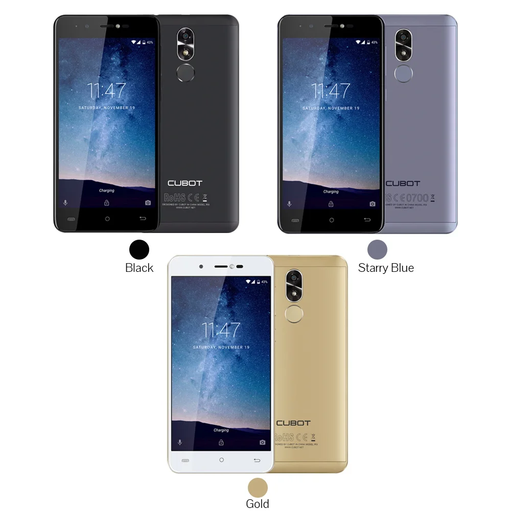 Cubot R9 мобильный телефон Android 7 0 Dual SIM карты 5 &quot Дисплей смартфон MT6580 Quad Core 2 Гб +16 13.0MP