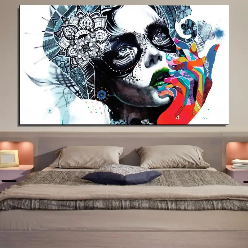 

Painting Abstract drawing Spray Oil Painting Canvas Home decor Frameless art girl FLOWER Butterfly colour Cartoon Figure
