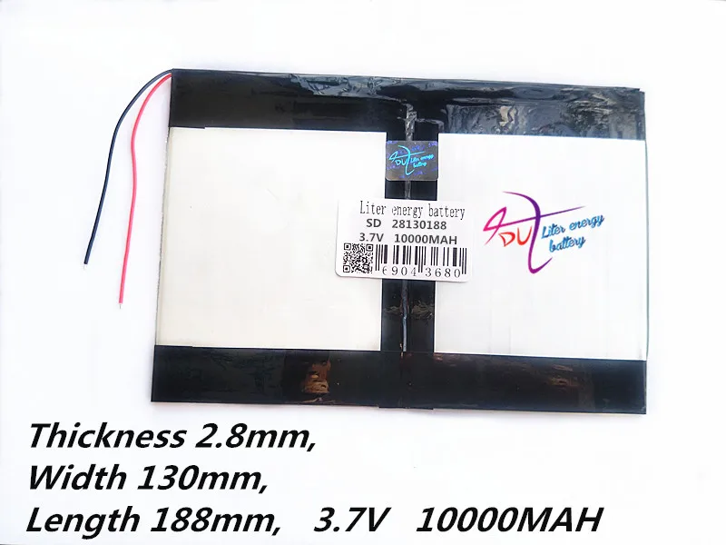 

Free shipping Cube Tablet PC talk9x u65gt,battery 28*130*188 3.7V 10000 mah Li - ion battery 'for