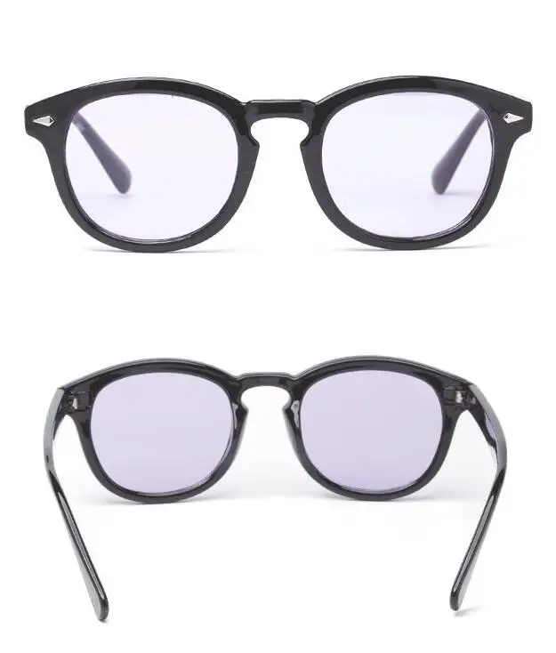 Винтаж ретро-очки для чтения модные Джонни Деппом черный полный обод+ 50+ 75+ 1+ 125+ 150+ 175+ 2+ 250+ 3+ 350+ 375+ 4+ 425+ 450 - Цвет оправы: Purple