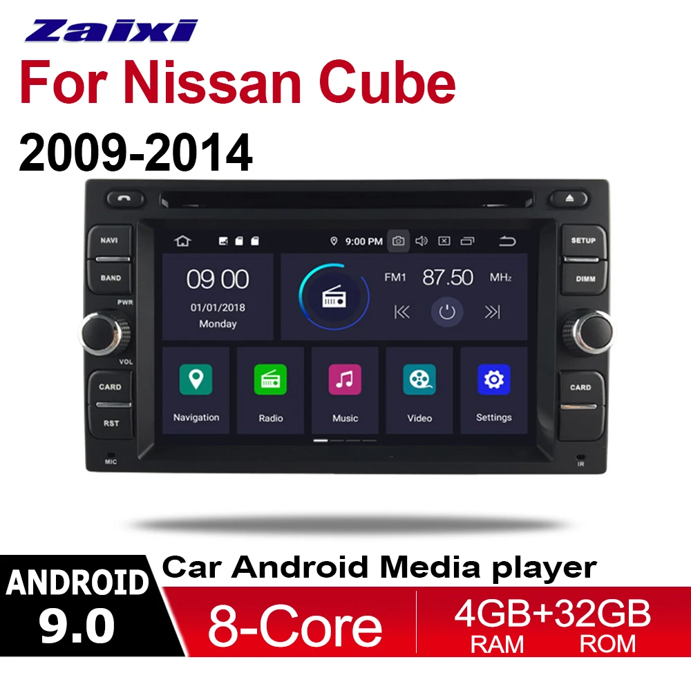 

ZaiXi For Nissan Cube 2009~2014 2 DIN Car Android 9 GPS Naviation Multimedia system Bluetooth Radio Amplifier WiFI Bluetooth HD