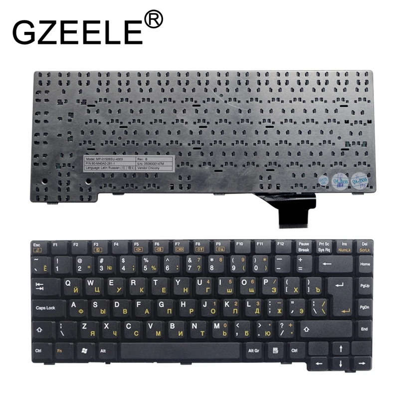 

GZEELE NEW RU laptop keyboard for CLEVO M40 Russian RU BLACK