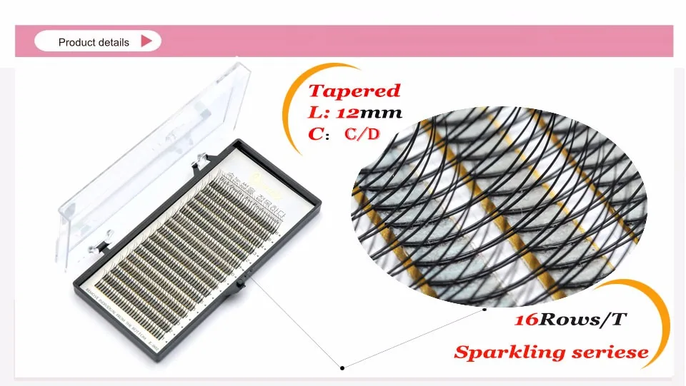 Eyemix 16 рядов/поднос синтетические Индивидуальные ресницы 0,15 Толщина C локон черный Y ресницы расширение
