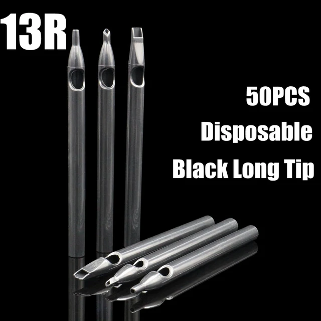 50 pcs noir longues conseils 13rt jetable en plastique conseils