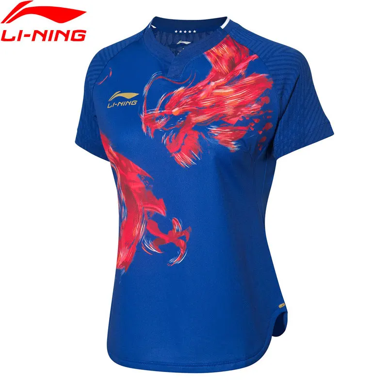 

Li-Ning Women's Table Tennis Competition T-shirts For National Team AT DRY LiNing Breathable Sports Tees Tops AAYP074 CAMJ19