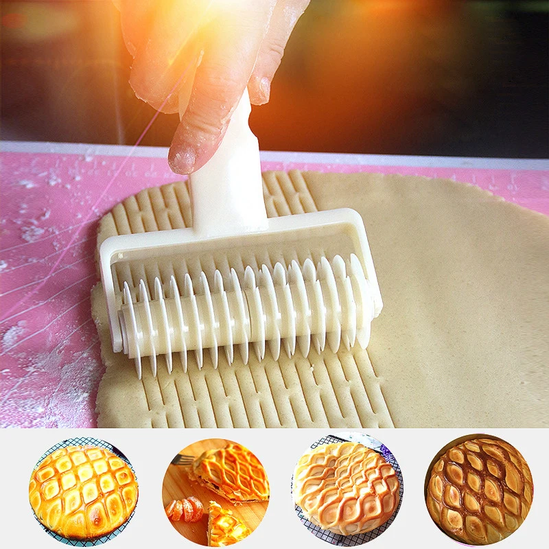 Cutter Dough Bakery Roller Plastic Baking Tool Cookie Pie Pizza Bread Pastry Lattice Roller Cookie Cutter Kitchen Baking Tools