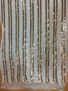 

2017 new design Sequins Tulle Lace Wedding Dress French African Laces High Quality African sequins Lace Fabric strench mesh