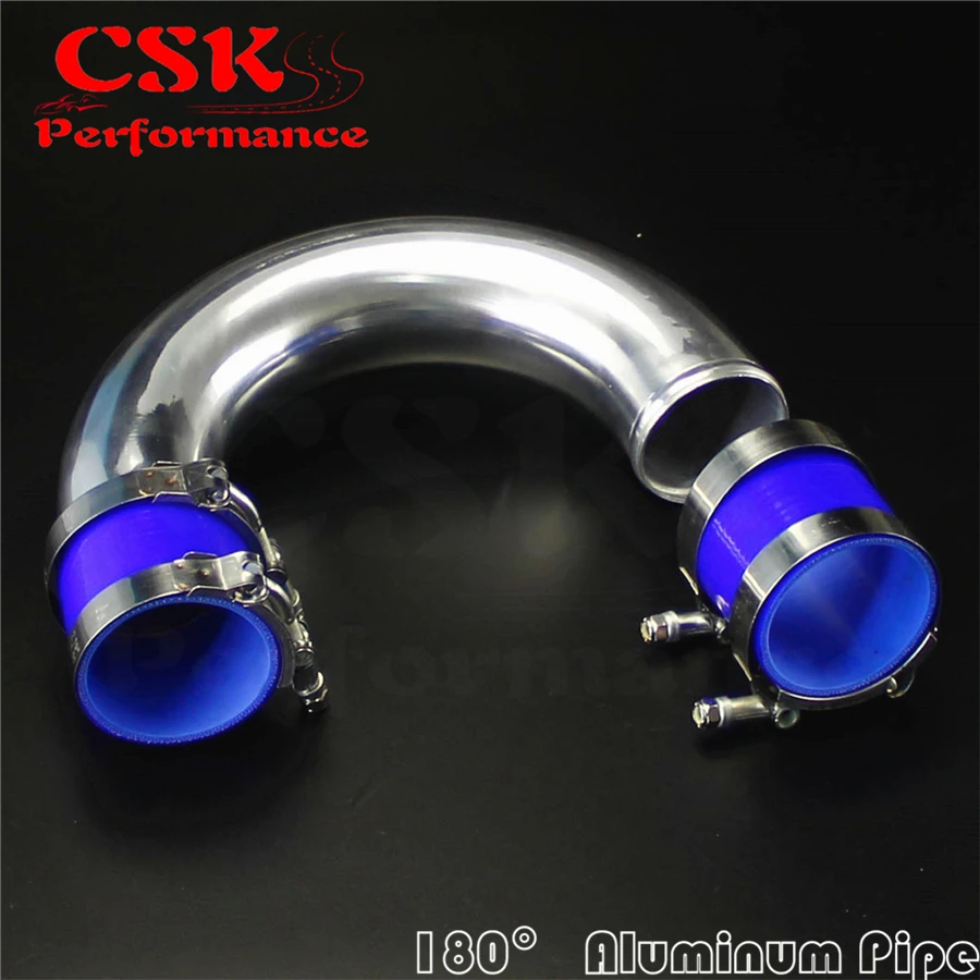180 Degree 80mm 3.15" Aluminum Intercooler Piping pipe Tube + Silicone